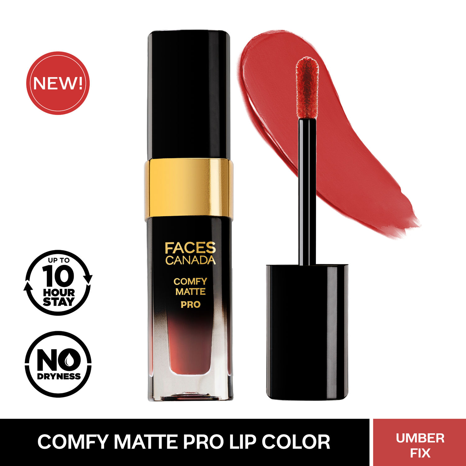 Buy FACES CANADA Comfy Matte Pro Liquid Lipstick - Umber Fix 10, 5.5 ml | 10HR Longstay | Intense Color | Macadamia Oil & Olive Butter Infused | Lightweight Super Smooth | No Dryness | No Alcohol - Purplle