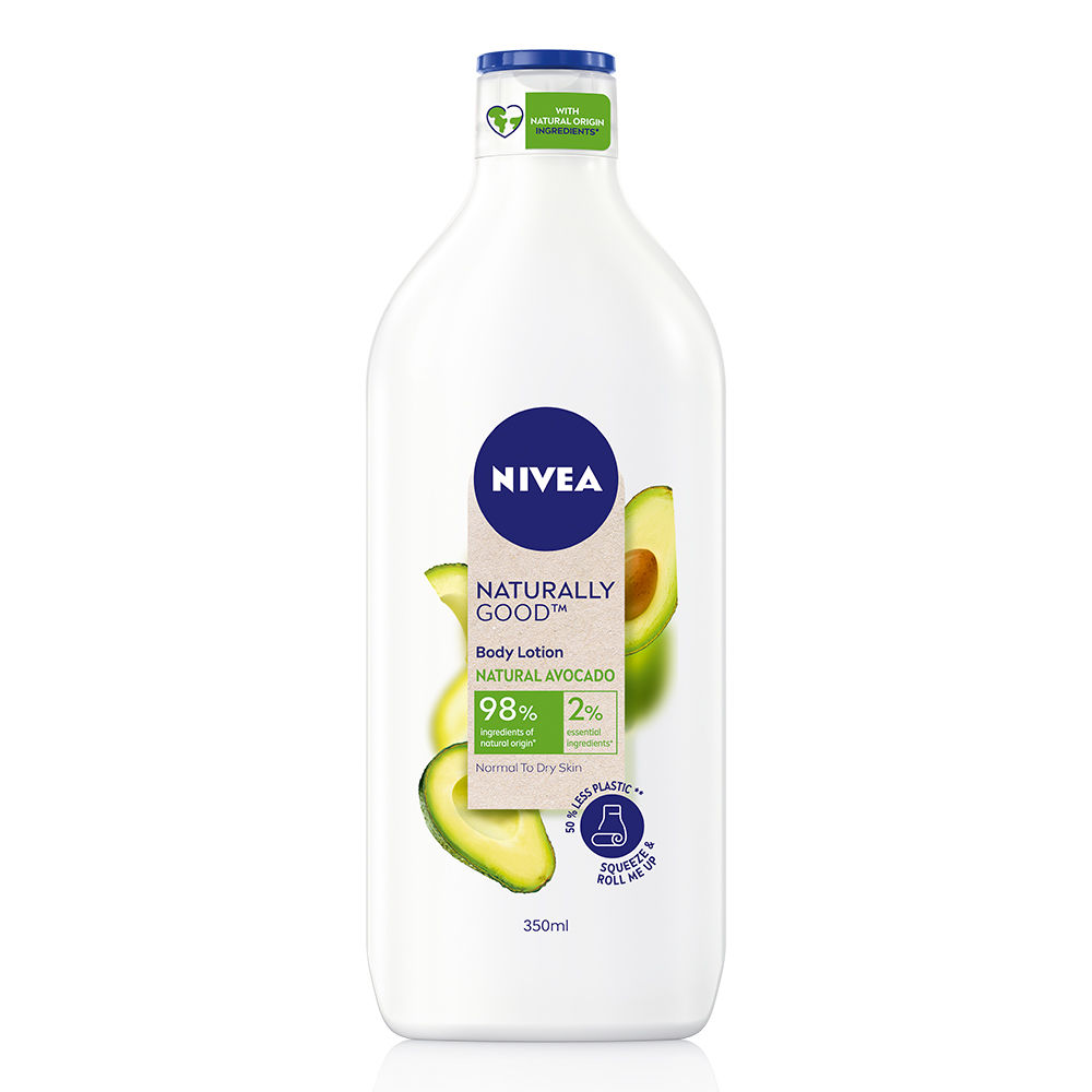 Buy NIVEA Naturally Good, Natural Avocado Body Lotion, For Normal to Dry Skin, No Parabens, 98% Natural Origin Ingredients (350 ml) - Purplle