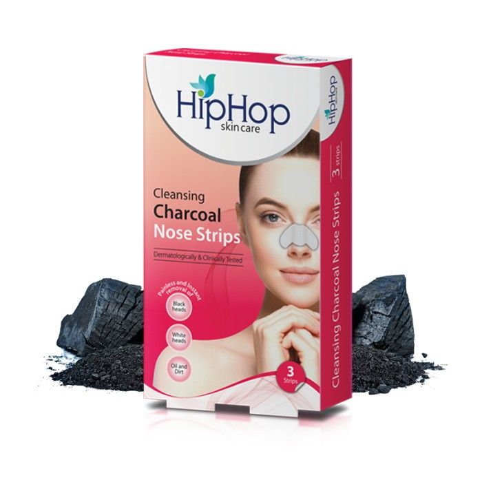 Buy HipHop Skincare Cleansing Charcoal Nose Strips for Women - Blackhead Remover & Pore Cleanser (3 Strips) - Purplle