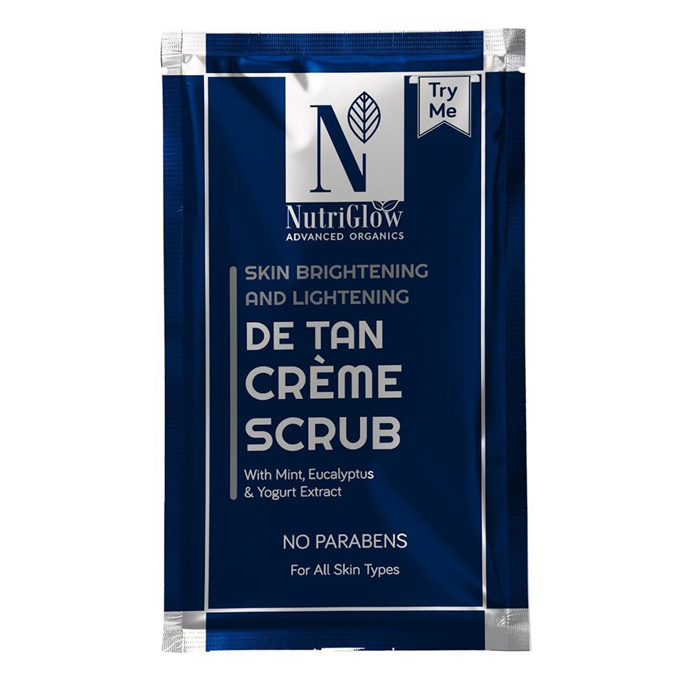 Buy NutriGlow Advanced Organics De Tan Creme Scrub For Skin Lightening, 10 ml - Purplle