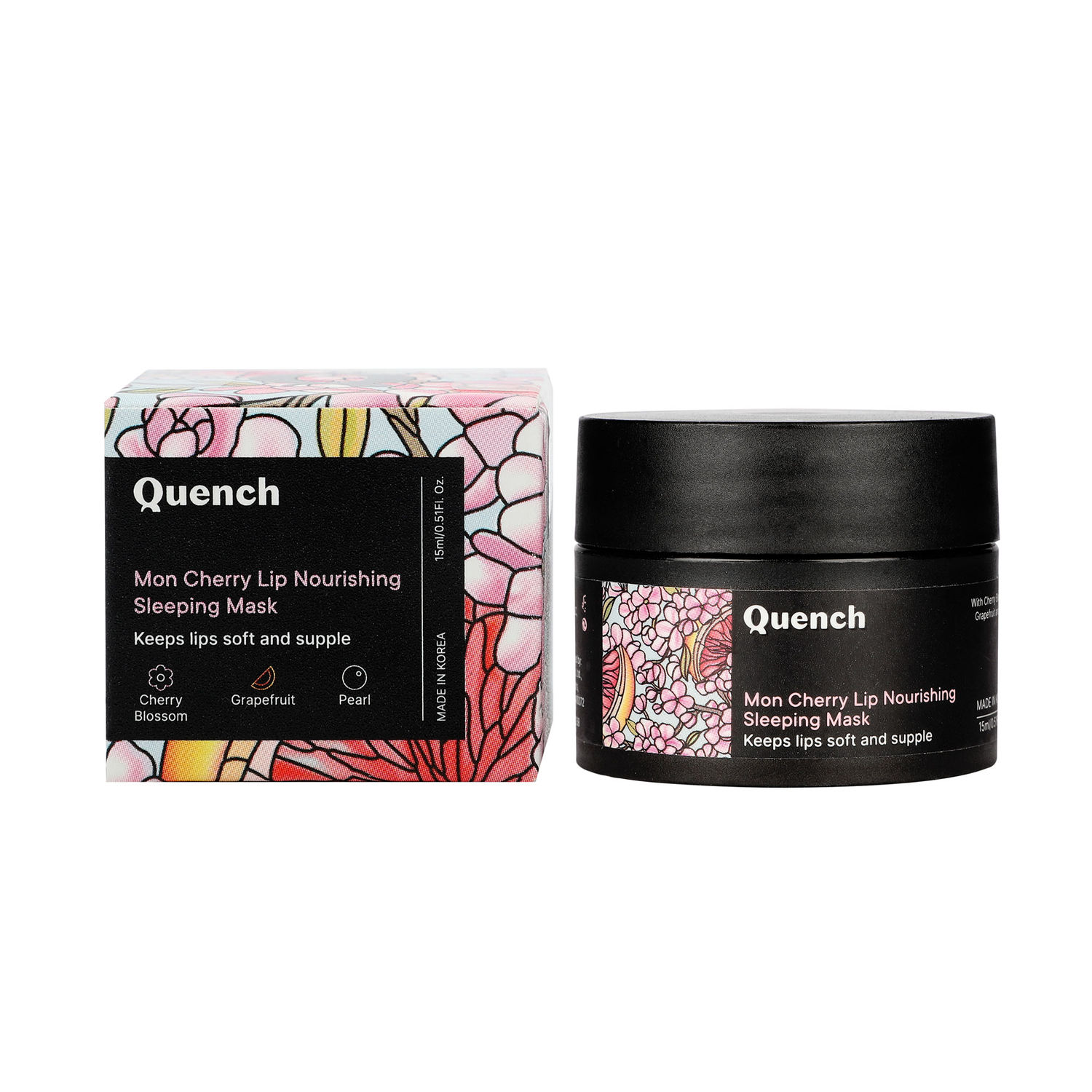 Buy Quench Botanics Mon Cherry Lip Nourishing Sleeping Mask, 15ml - Purplle