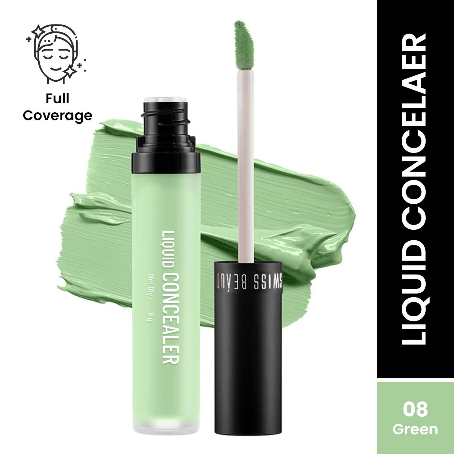 Buy Swiss Beauty Liqiud concealer Green (6 g) - Purplle