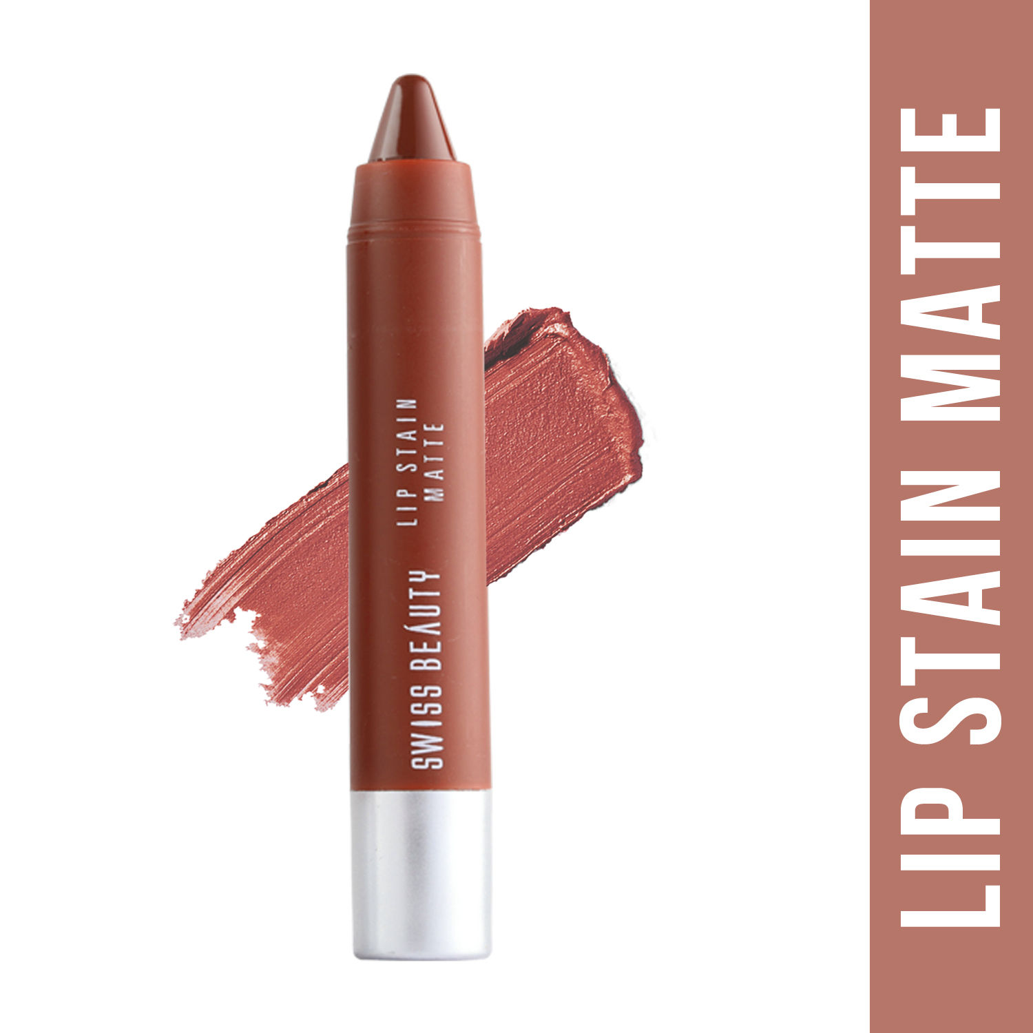 Buy Swiss Beauty Lip Stain Matte Lipstick - Hazlenut (3.4 g) - Purplle