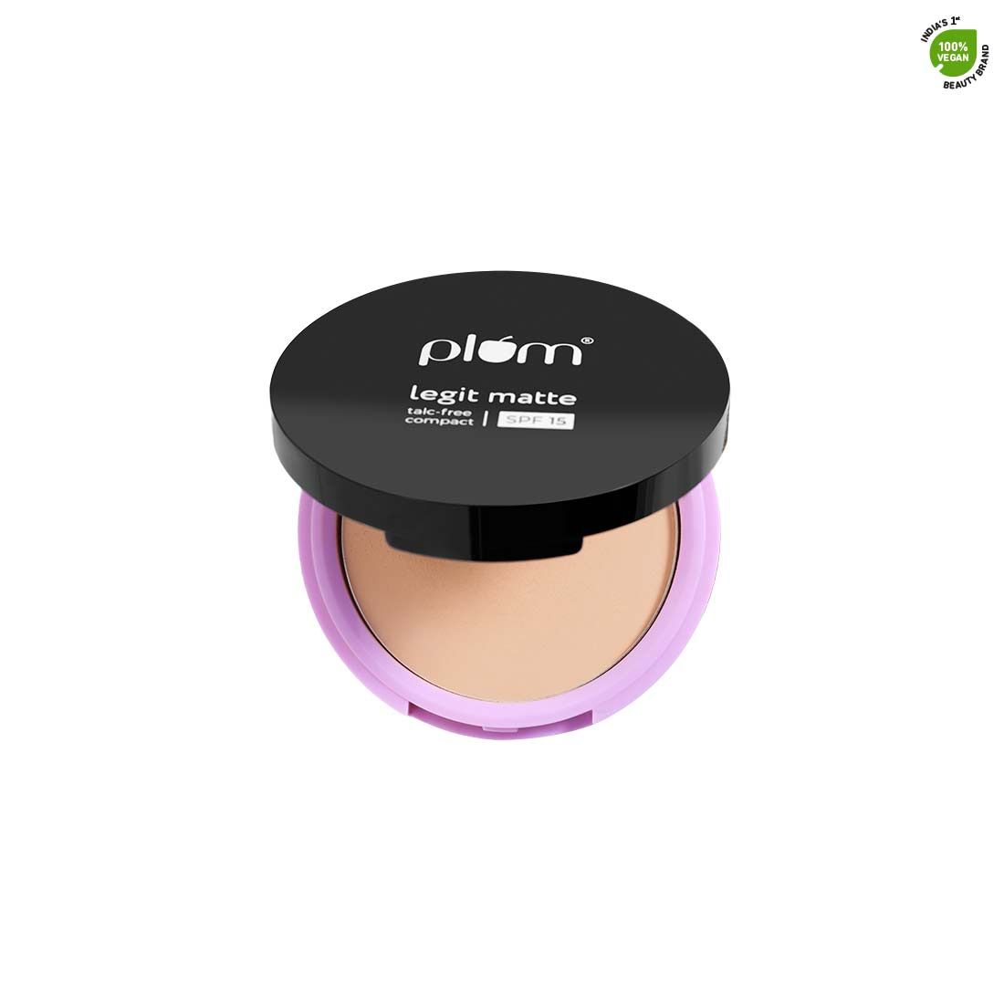 Buy Plum Legit Matte Talc-Free Compact With SPF15 | Lightweight | Even Coverage | 100% Vegan & Cruelty Free | Sunkissed Gold - 120N (Medium, Neutral Undertone) - Purplle