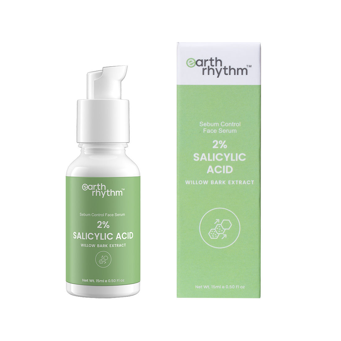 Buy Earth Rhythm 2% Salicylic Acid - Sebum Control Serum | Clear Out Pores, Prevent Acne, Control Sebum Production | for Oily Acne Prone Skin | Men & Women - 15 ML - Purplle