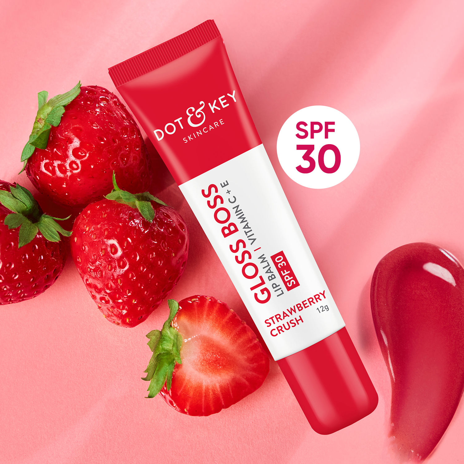 Dot & Key Strawberry Lip Balm for soft and naturally pink lips
