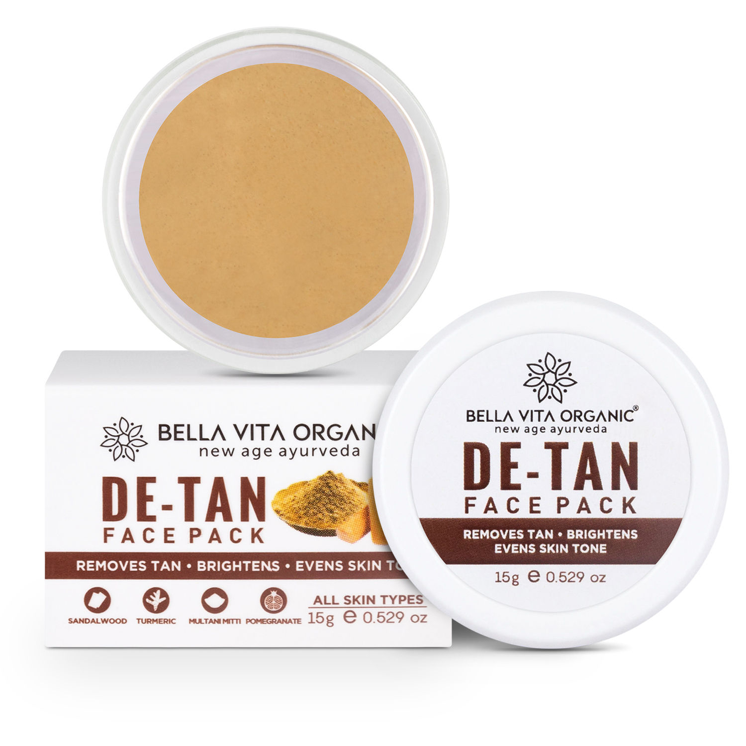 Buy Bella Vita Organic De-tan Face pack-15 gm - Purplle