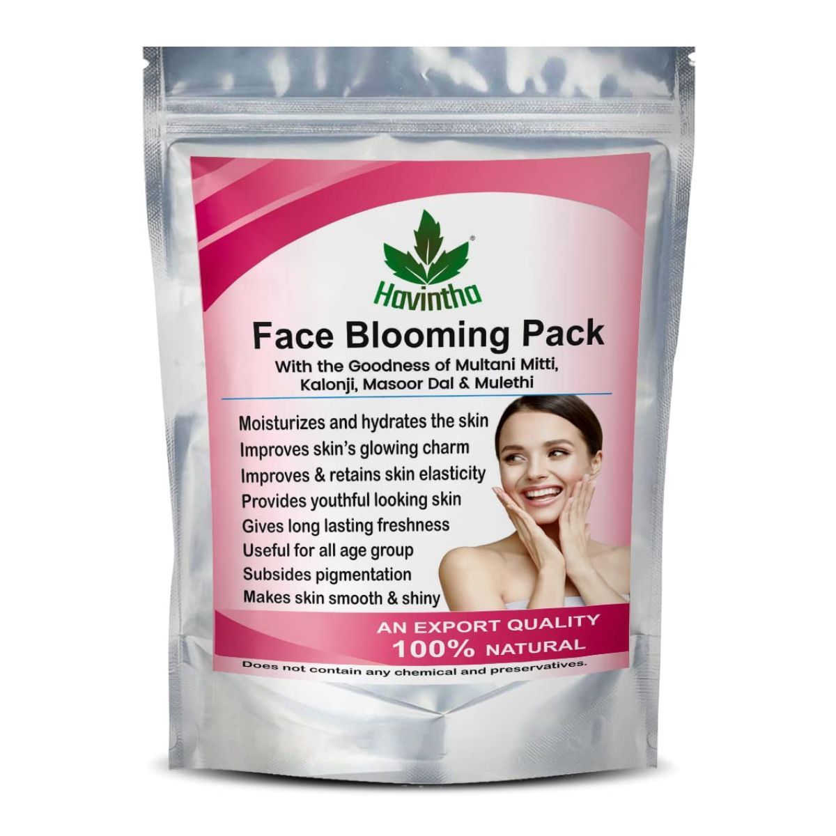 Buy Blooming Face Pack - Kalonji Seed, Masoor Dal, Mulethi, Multani Mitti Powder (227 g) - Purplle