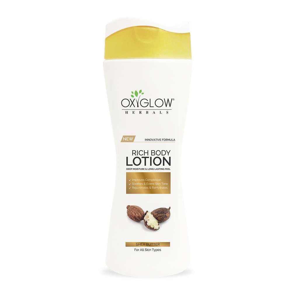 Buy OxyGlow Herbals Rich body lotion,180ml, Smooth, Nourish, Hydrates Skin - Purplle