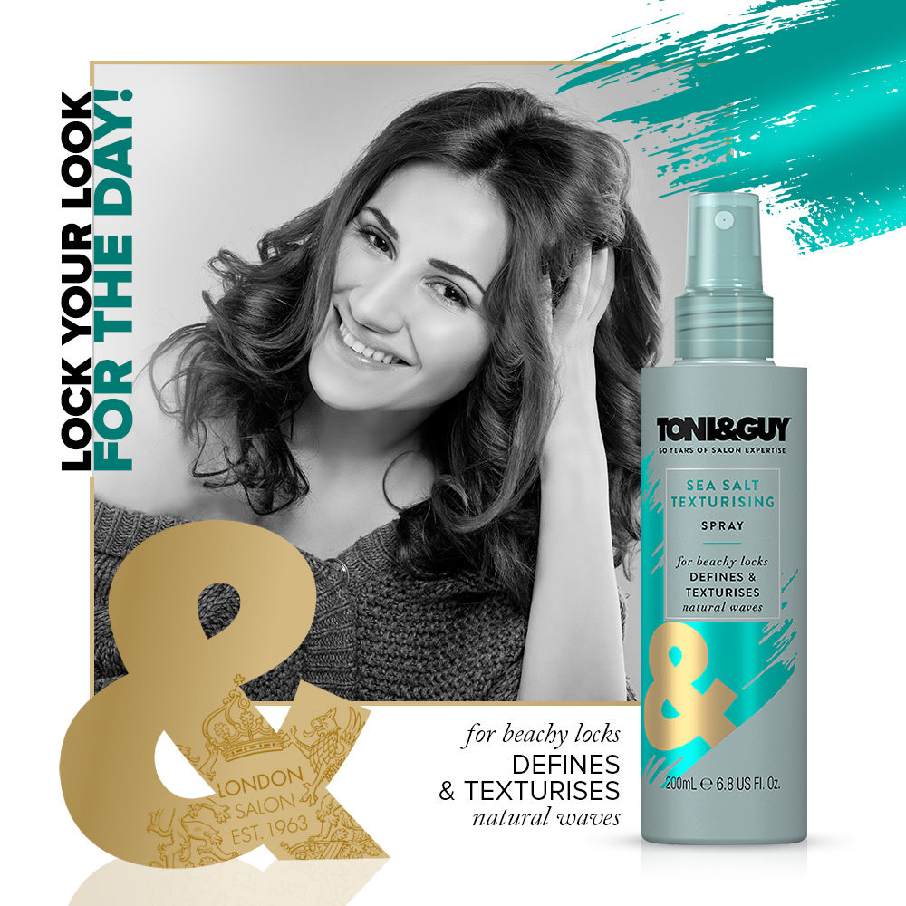 Toni Guy Sea Salt Texturizing Spray for beach locks natural waves 200ml