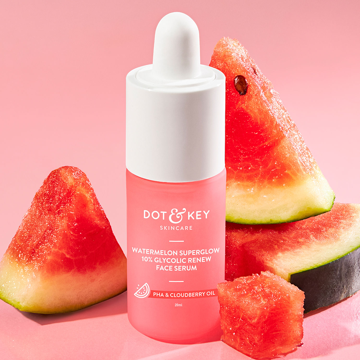 Buy Dot & Key 10% Glycolic Watermelon Super Glow Face Serum For Pigmentation, Excess Oil, Dark Spot, 20ml - Purplle