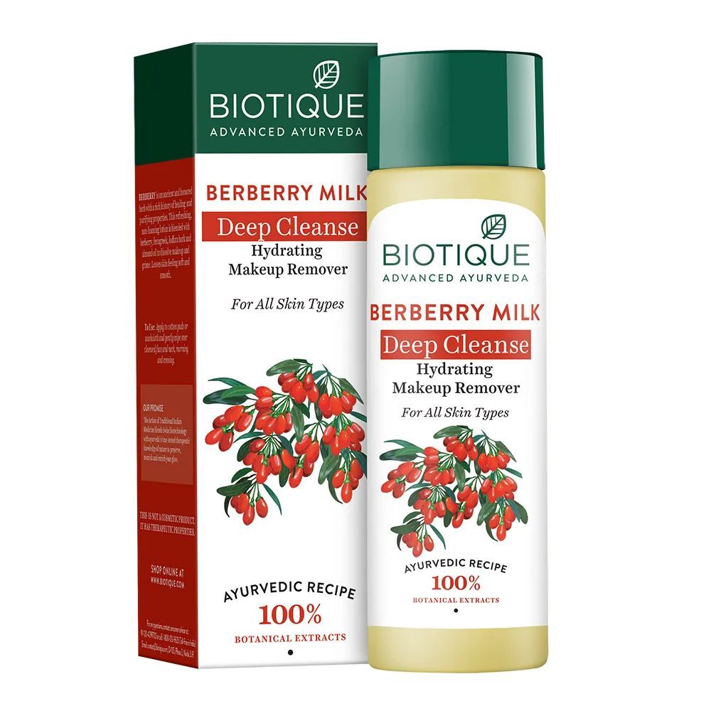 Buy Biotique Berberry Milk Deep Cleanse Hydrating Make Remover 120ml - Purplle