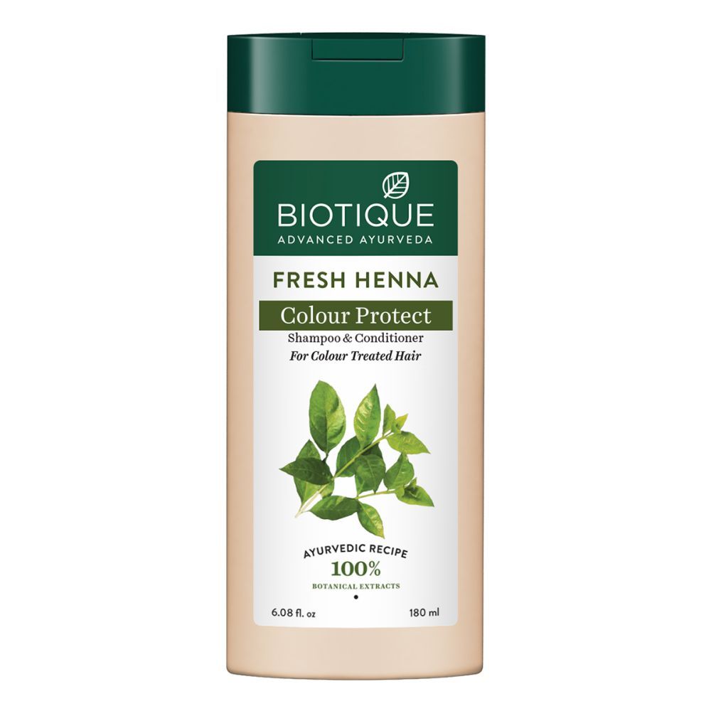 Buy Biotique Fresh Henna Colour Protect Shampoo With Conditioner 180ml - Purplle