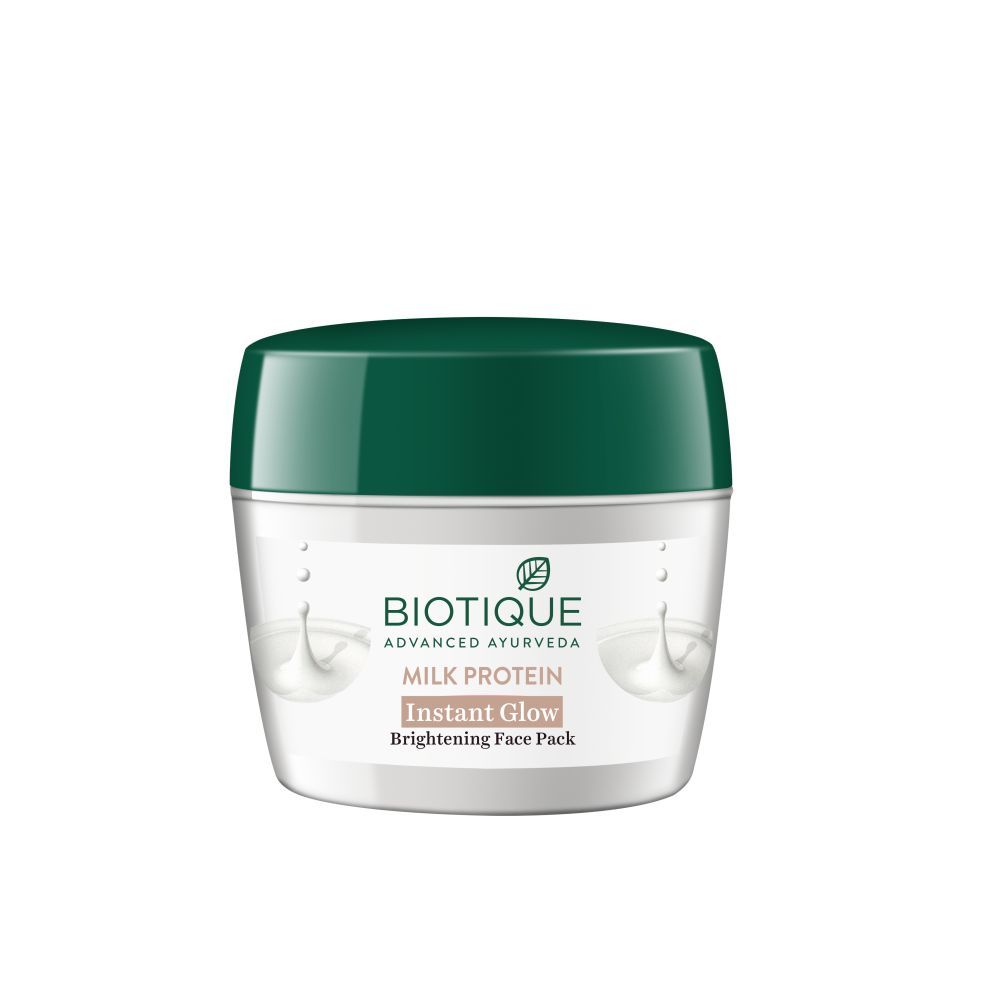 Buy Biotique Milk Protein Instant Glow Brightening Face Pack 175gm Eco Jar - Purplle