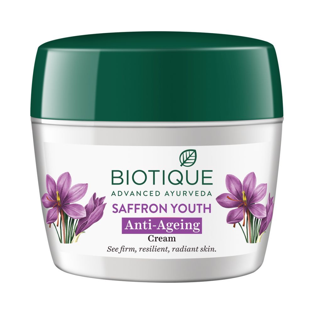 Buy Biotique Saffron Youth Anti-Ageing Cream 175gm - Purplle