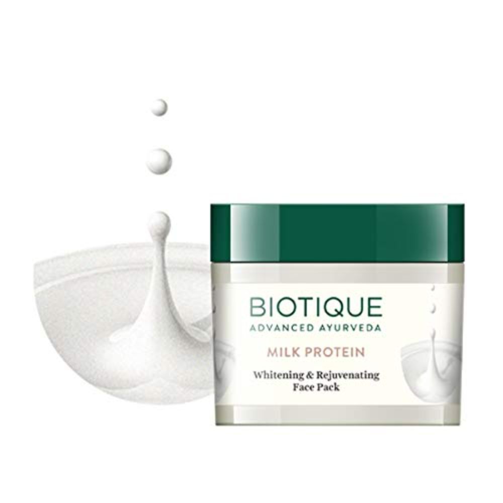 Buy Biotique Milk Protein Instant Glow Brightening Face Pack 50gm Jar - Purplle