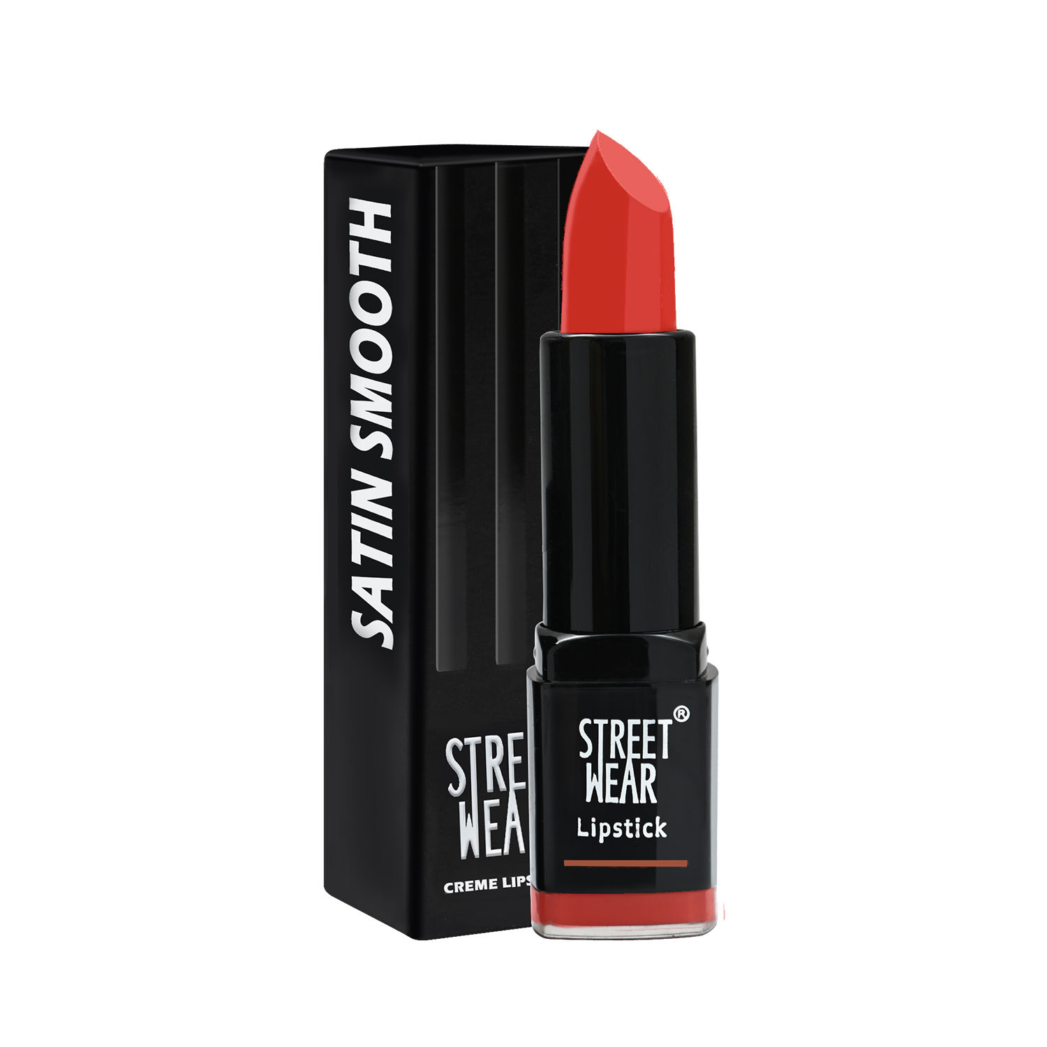 Buy STREET WEAR® Satin Smooth Lipstick -TANGERINE TOUCH (Orange) - 4.2 gms - Longwear Creme Lipstick, Moisturizing, Creamy Formuation, 100% Color payoff, Enriched with Aloe vera, Vitamin E and Shea Butter - Purplle