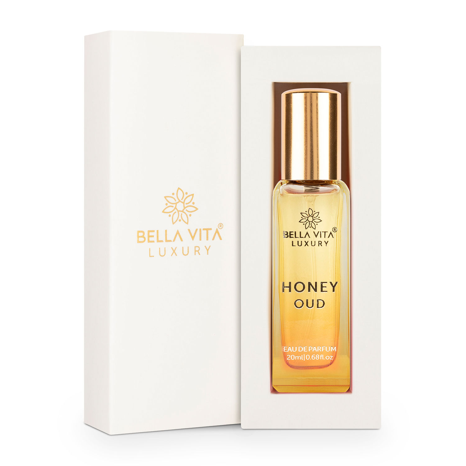 Bella Vita Organic Honey Oud Eau De Parfum Unisex Perfume For Men Women with Floral Fruity flavour Fresh Scent EDP Fragrance 20 ML