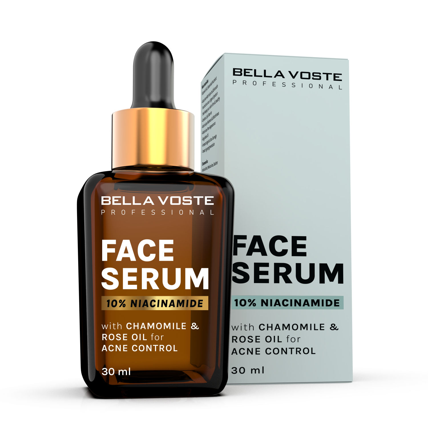 Buy Bella voste Professional 10% NIACINAMIDE Face Serum with CHAMOMILE & ROSE OIL for ACNE CONTROL - Purplle