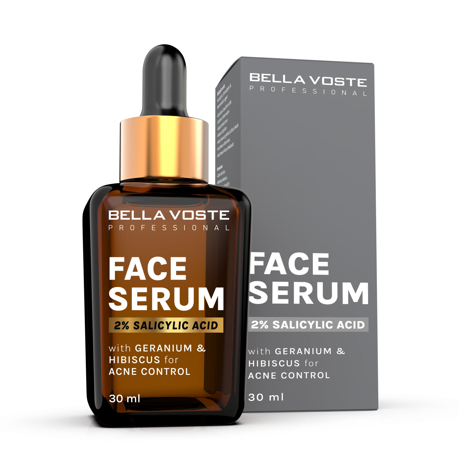 Buy Bella voste Professional 2% SALICYLIC ACID Face Serum with GERANIUM & HIBISCUS for ACNE CONTROL - Purplle