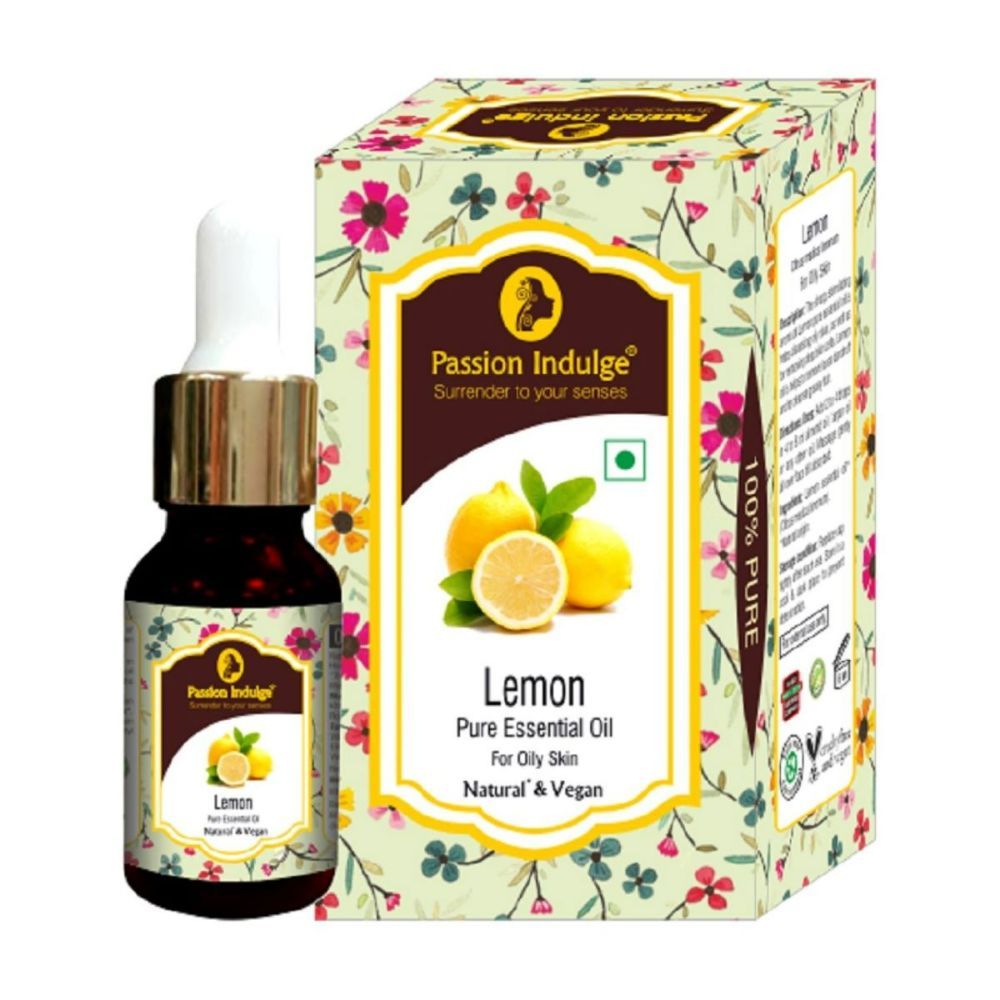 Buy Passion Indulge Lemon Essential Oil for Acne, Pimple, Oily Skin, Dry Hair and Dandruff - 10ml - Purplle