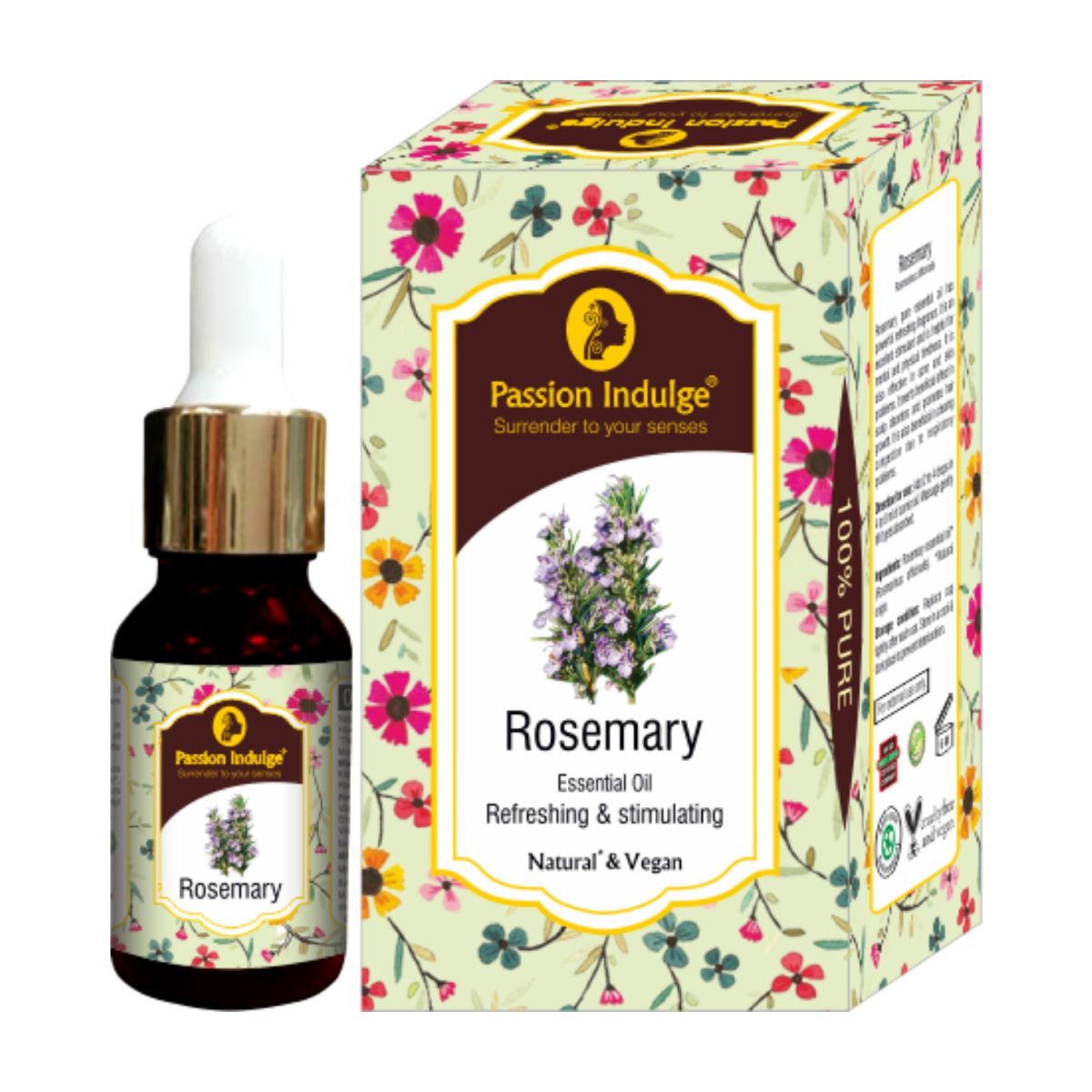 Buy Passion Indulge Rosemary Essential Oil for scalp disorder, prevents acne, hair gowth-10ML - Purplle