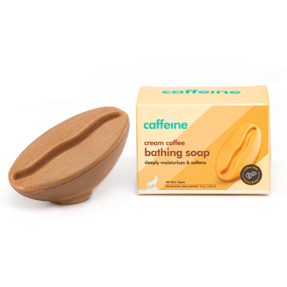 Buy mCaffeine Cream Coffee Bathing Soap for Deep Moisturization | Softens, Nourishes & Tones Skin - Natural & 100% Vegan 75 gm - Purplle