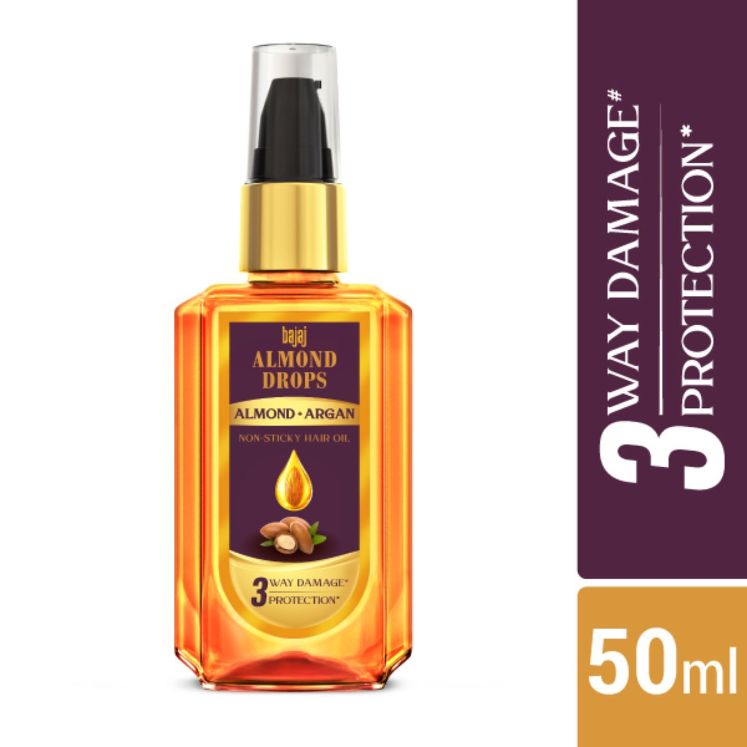 Buy Bajaj Almond Drops Almond Drops Hair Oil with Argan 50ml - Purplle