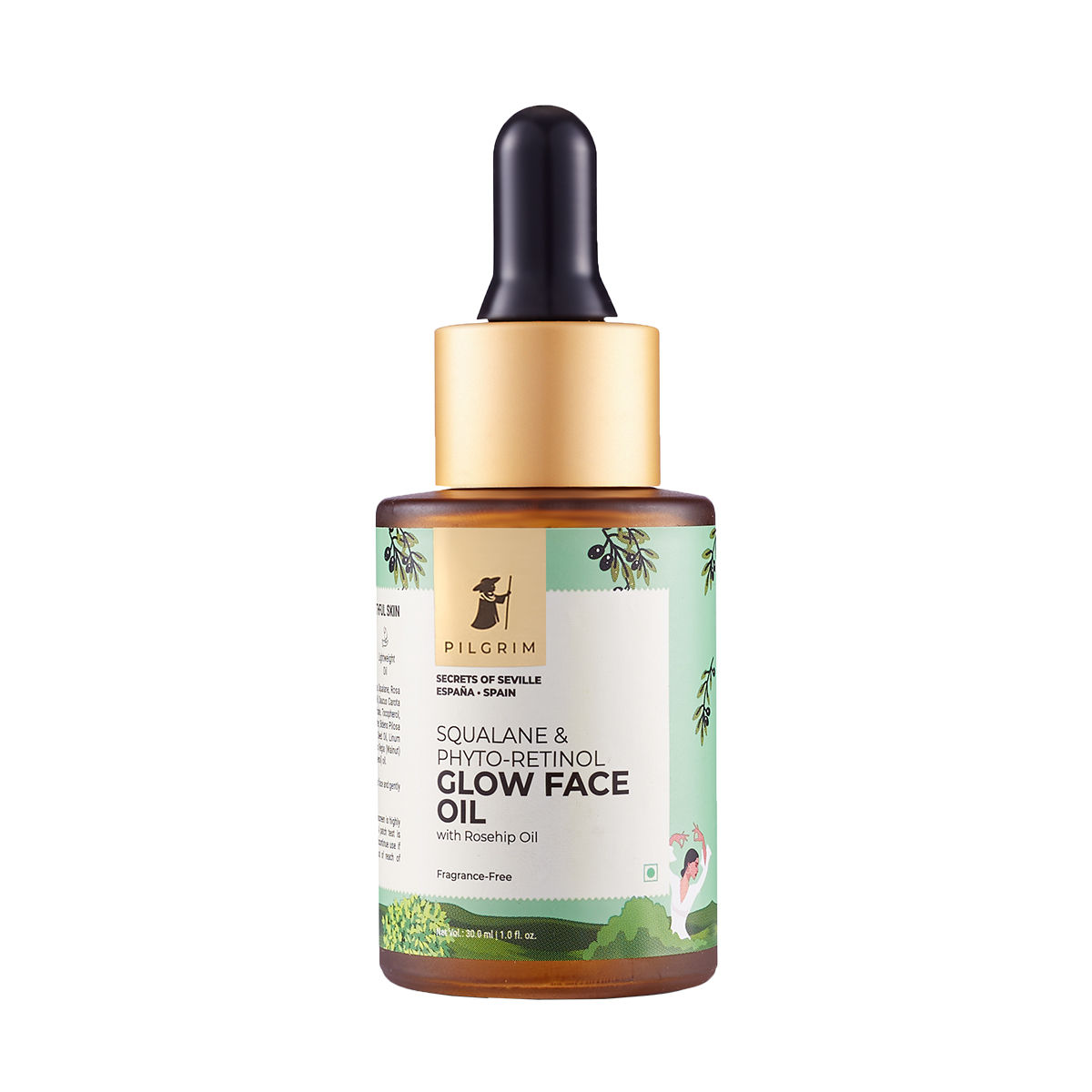 Buy Pilgrim Squalane &A Phyto-RetinolA Glow Face OilA  for Hydration & Anti Aging,30 ml - Purplle