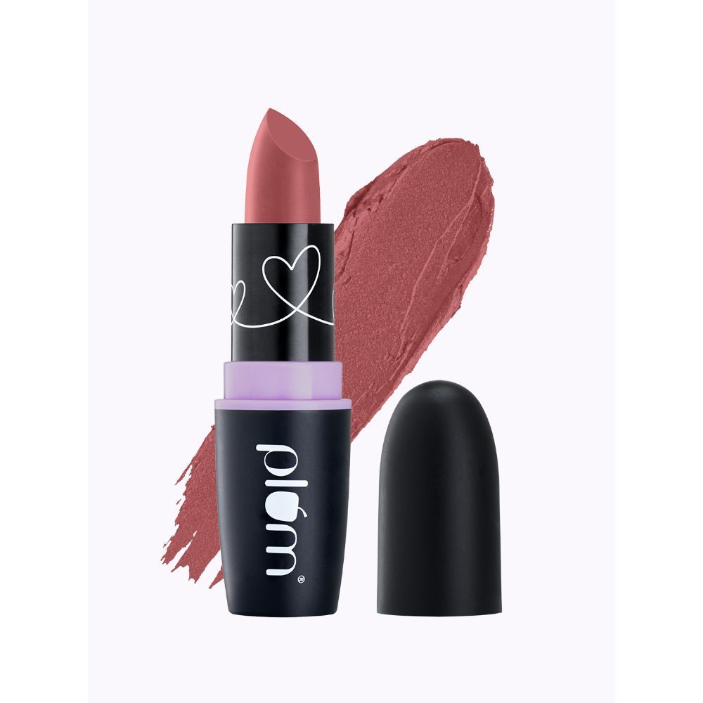 Buy Plum Matterrific Lipstick | Highly Pigmented | Nourishing & Non-Drying | 100% Vegan & Cruelty Free | JollyWood - 132 (Brown Nude) - Purplle