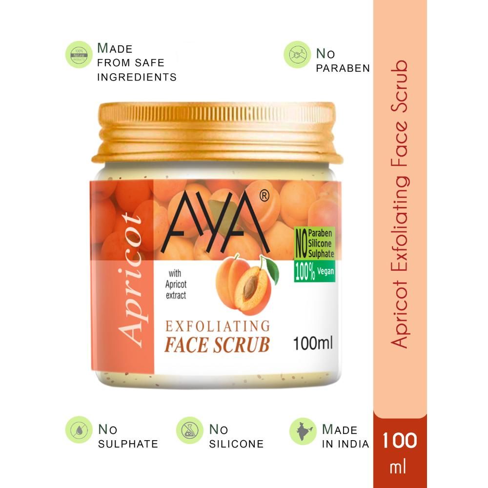 Buy AYA Apricot Exfoliating Face Scrub, 100 ml | No Paraben, No Silicone, No Sulphate | - Purplle