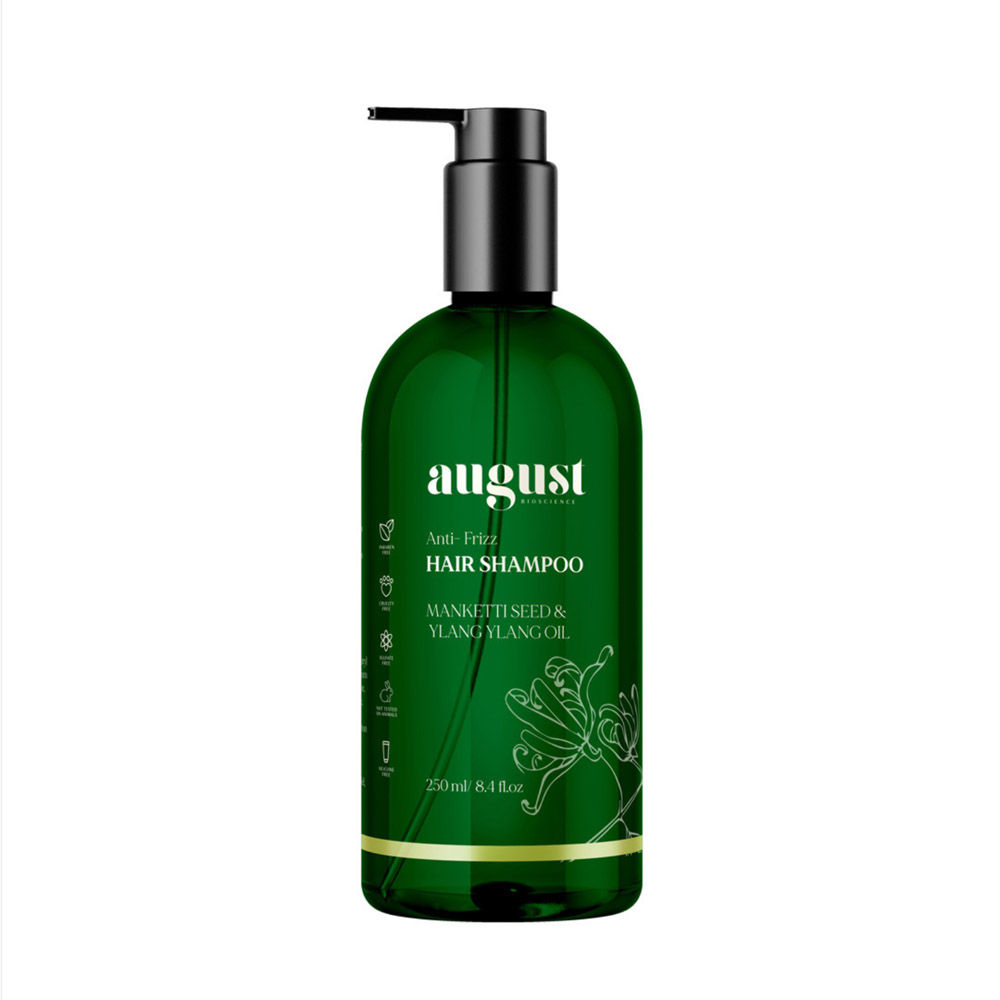 Buy August Bioscience Hair Shampoo Anti Frizz With Manketti Seed & Ylang Ylang oil - Purplle