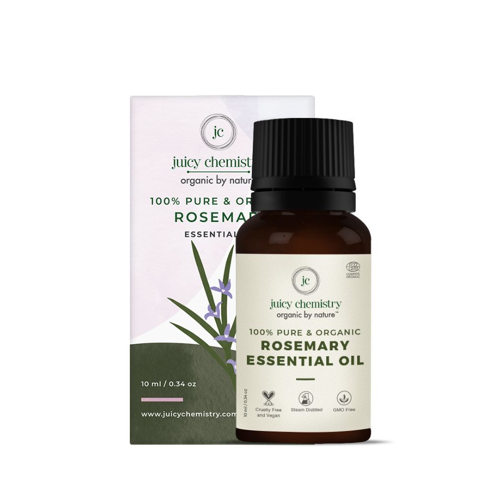 Buy Juicy Chemistry 100% Organic Rosemary Essential Oil 10ml / 0.34oz - Purplle