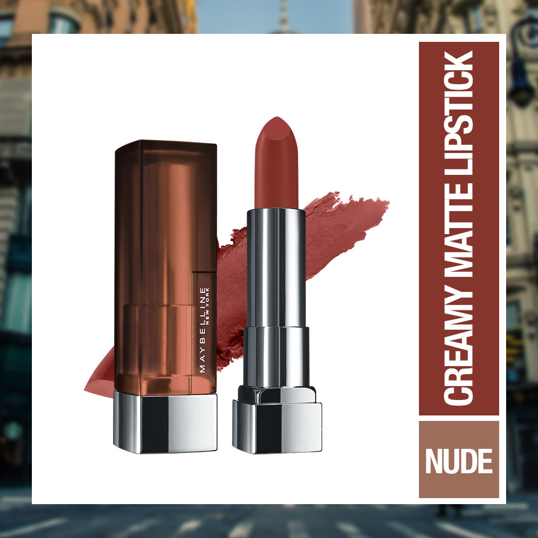 Buy Maybelline New York Color Sensational Creamy Matte Lipstick, 676 East Village Rose (3.9 g) - Purplle