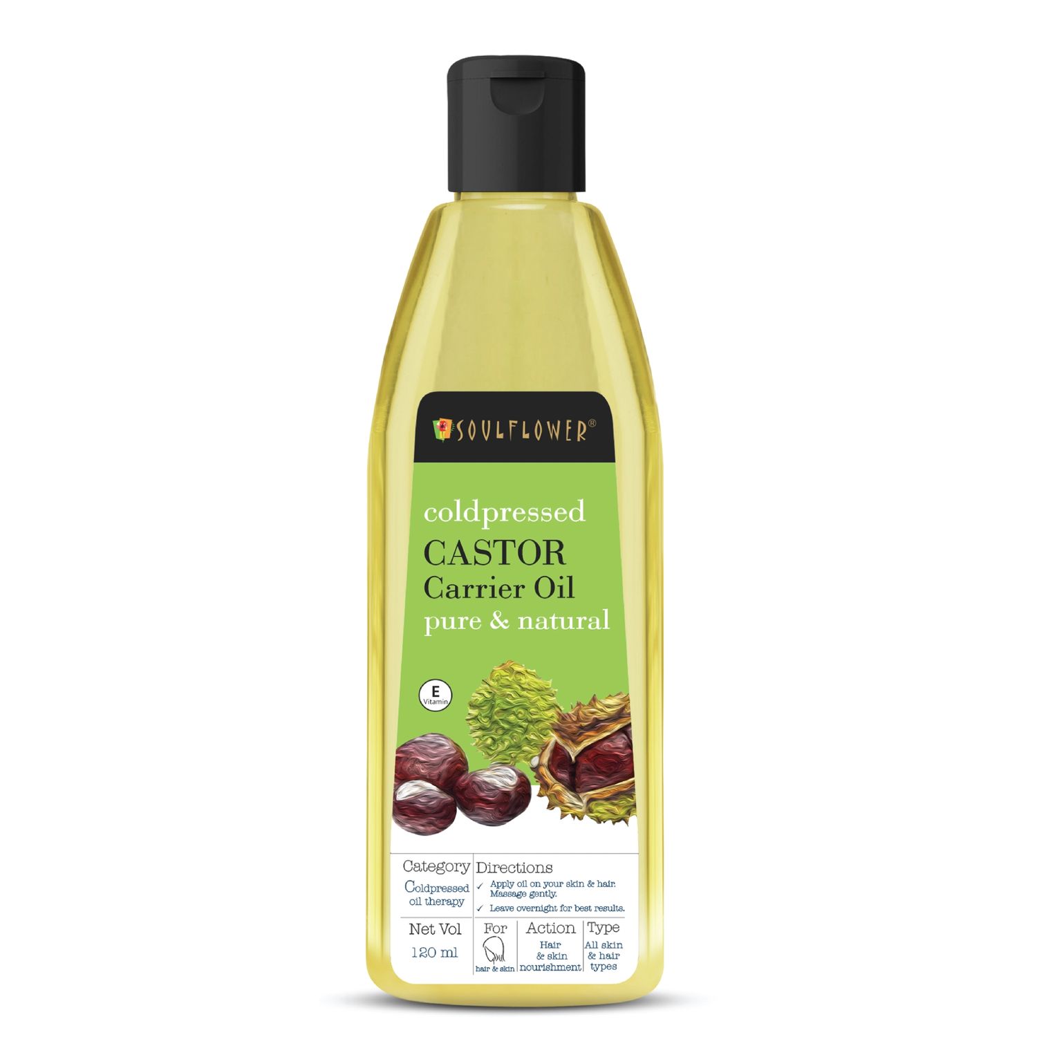 Buy Soulflower Cold Pressed Castor Oil 120ml - Purplle