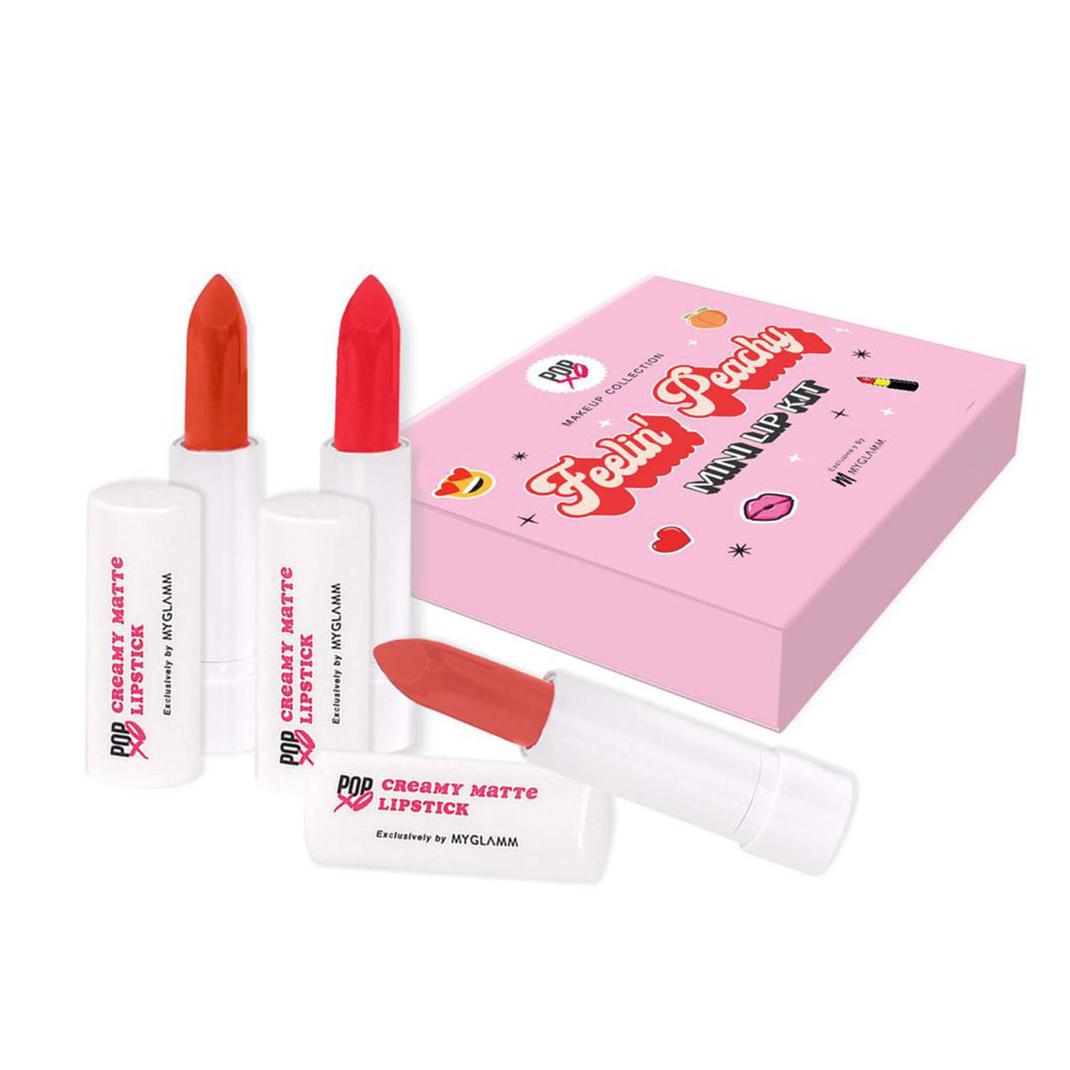 Buy Myglamm Popxo Makeup - Mini Lip Kit-Feelin Peachy-10g - Purplle