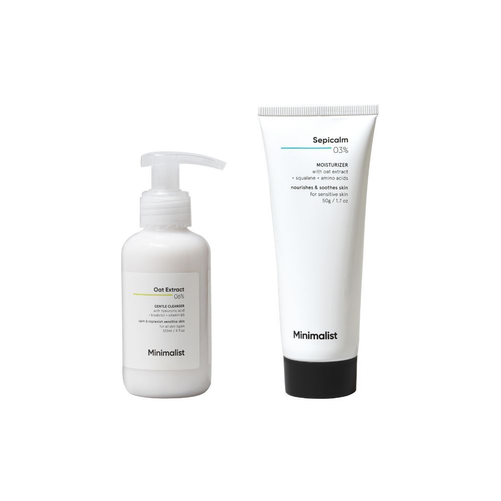 Buy Minimalist Cleanser & Moisturizer Combo For Sensitive Skin - Purplle