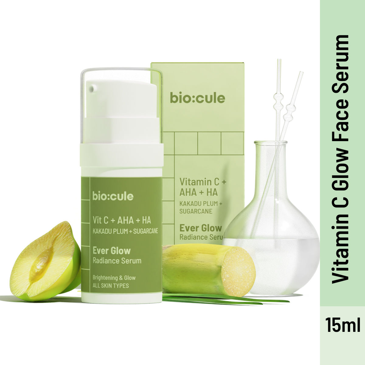 Buy Biocule Ever Glow Radiance Vitamin C Face Serum For Glowing Skin - 15Ml - Purplle