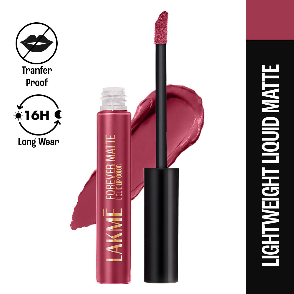 Buy Lakme Forever Matte Liquid Lip Colour - Pink Glam (5.6 ml) - Purplle