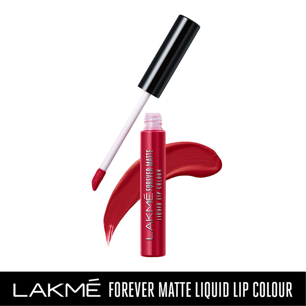 Buy Lakme Forever Matte Liquid Lip Colour - Red Revival (5.6 ml) - Purplle