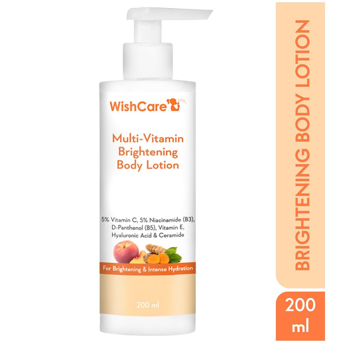 Buy WishCare Multi-Vitamin Brightening Body Lotion - 5% Vitamin C,5% Niacinamide(B3), D-Panthenol(B5), Vitamin-E, Hyaluronic Acid & Ceramide - Purplle