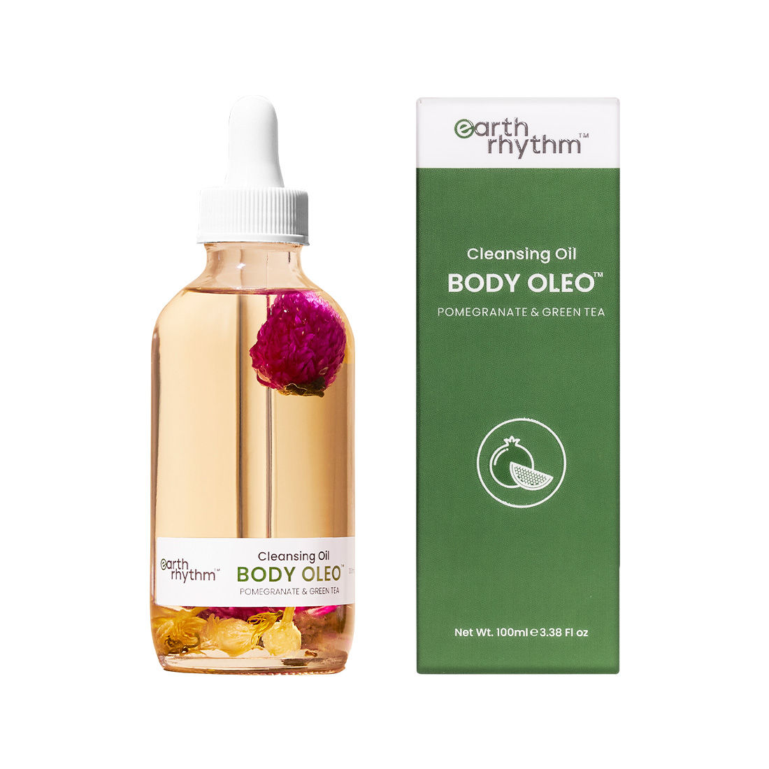 Buy Earth Rhythm Pomegranate, Green Tea Body Cleansing Oil - 100 ML - Purplle