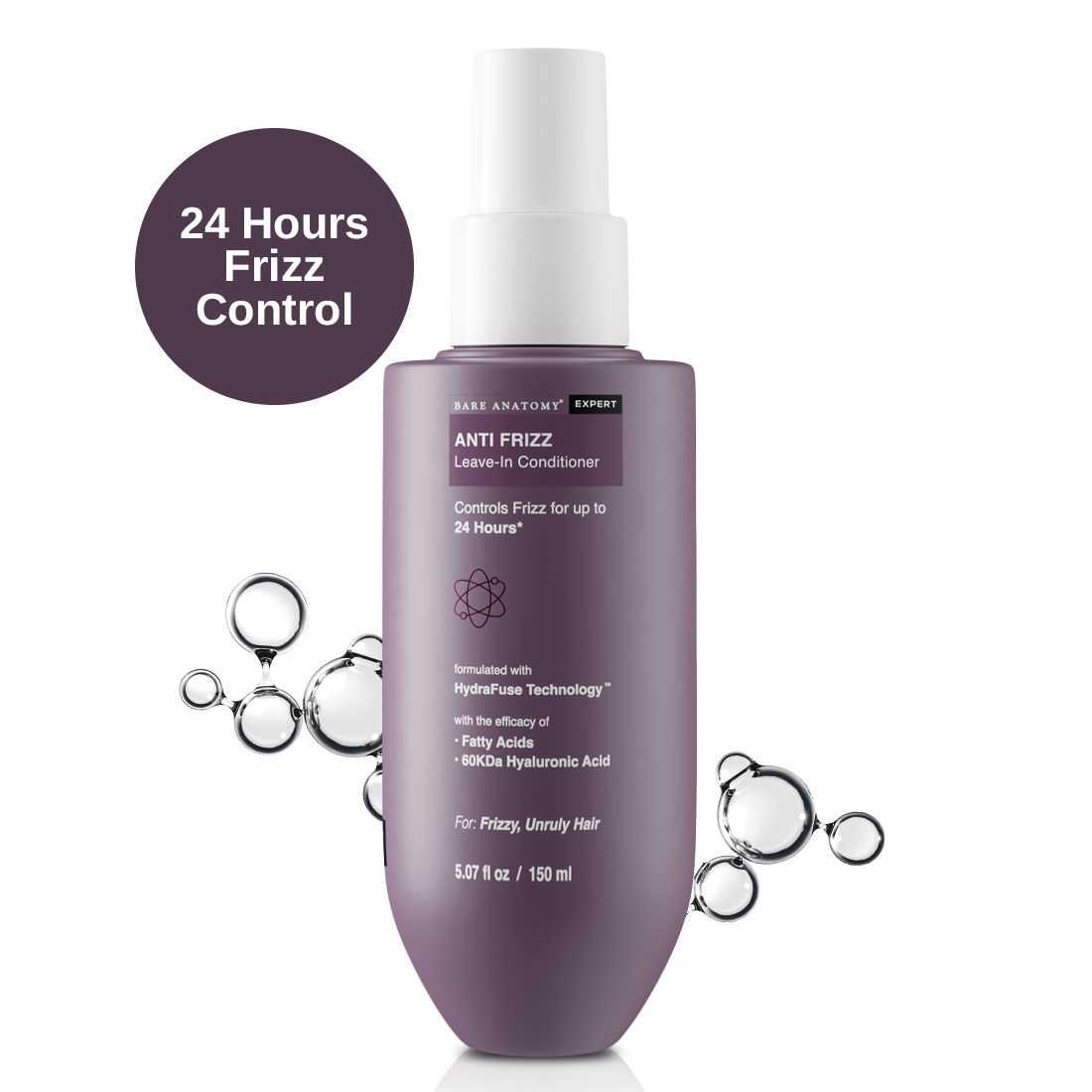 Buy Bare Anatomy Anti-Frizz Leave In Conditioner | Deep Conditioned Hair For 24 hrs (150 ml) - Purplle