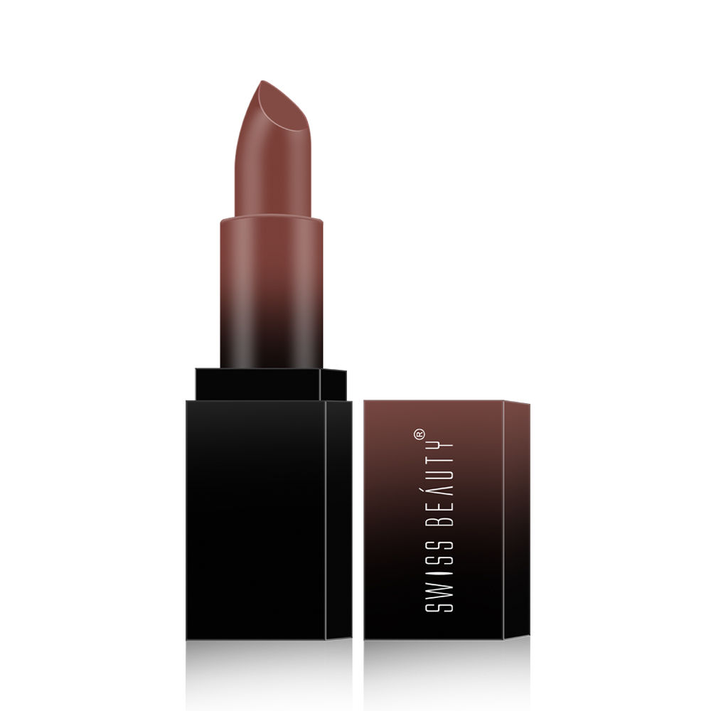 Buy Swiss Beauty HD Matte Lipstick Dark Brown 19 (3.5 g) - Purplle