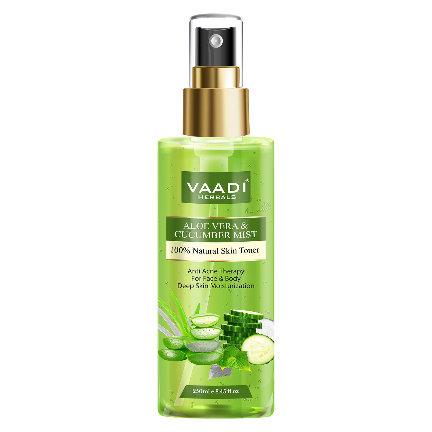 Buy Vaadi Herbals Aloe Vera & Cucumber Mist - 100% Natural Skin Toner (250 ml) - Purplle