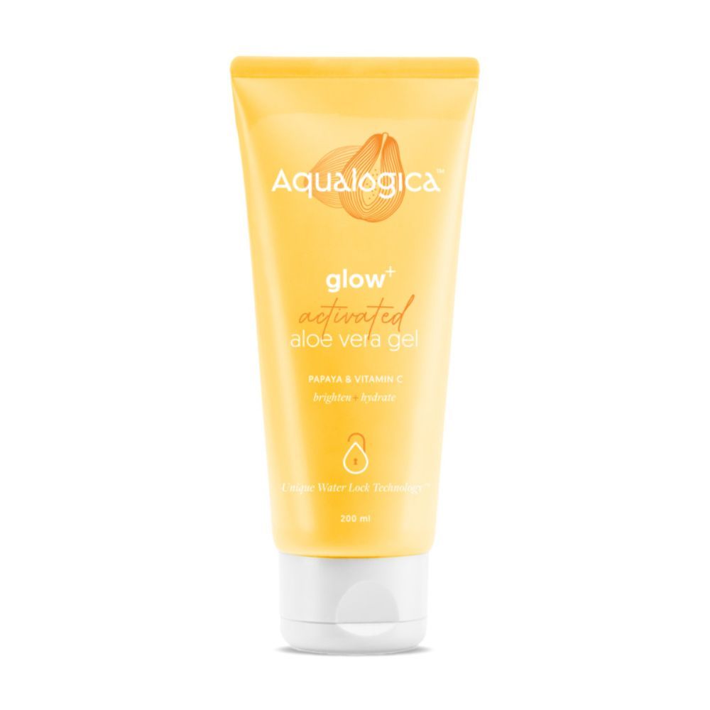 Buy Aqualogica Glow+ Activated Aloe Vera Gel with Papaya & Vitamin C 200ml - Purplle