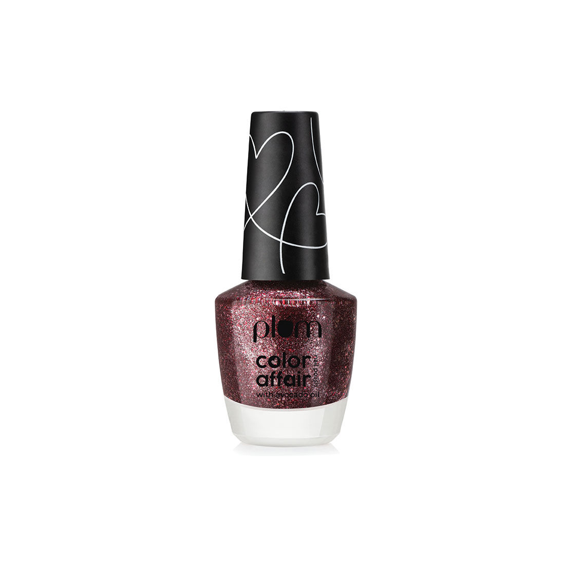 Buy Plum Color Affair Nail Polish All That Glitters Collection | 3D Finish With Pearls & Glitters | 7-Free Formula | 100% Vegan & Cruelty Free | Cherry Mars - 169 - Purplle
