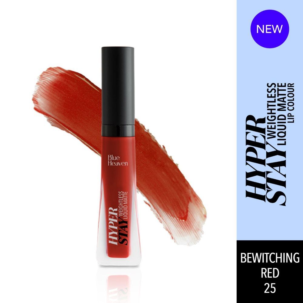 Buy Blue Heaven Hyperstay Weightless Liquid Matte Lipcolor, Betwitching Red -25, 6ml - Purplle