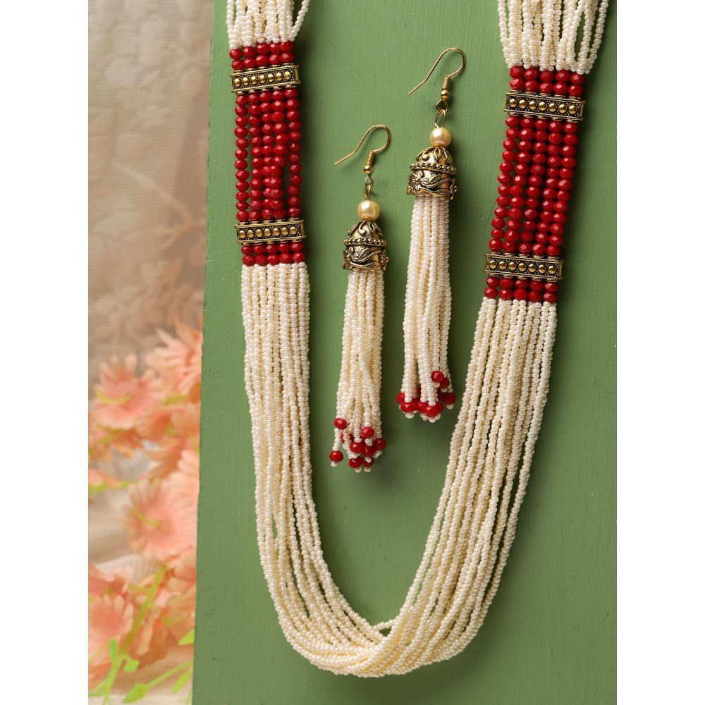White beads necklace designs on sale