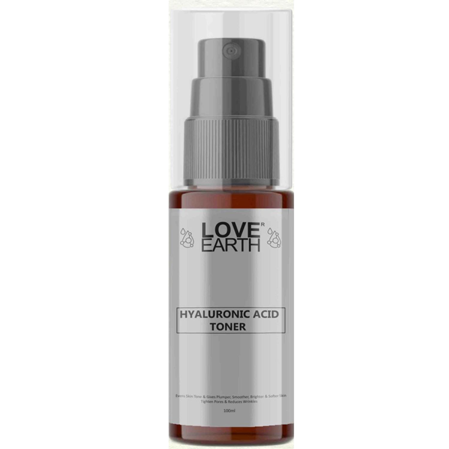 Buy Love Earth Hyaluronic Acid Toner with Grape seed extract and Hyaluronic Acid for Wrinkle Free, Smooth and Glowing Skin 100ml - Purplle